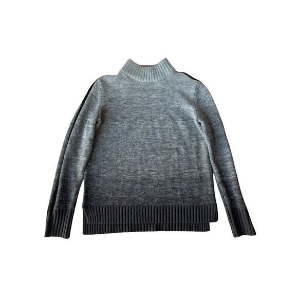 Athleta Sunset 100% Merino Wool Grey Ombre Mock Sweater Size S - Picture 4 of 8